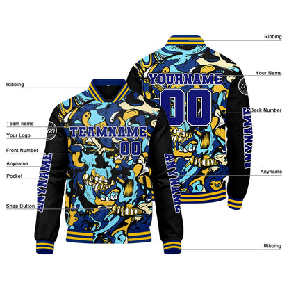 Custom Royal Yellow Varsity Jackets for Men Women Youth Personalized Letterman Jackets