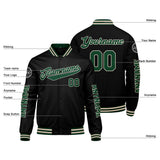 Custom Dark Green Black Cream Varsity Jackets for Men Women Youth Personalized Letterman Jackets