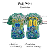 Custom Light Green Button Down Baseball Jersey for Men Women Adult Youth Print Name Number Logo