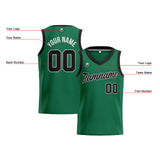 Custom Green Black Basketball Jersey for Men Women Adult Youth Stitched Name Number Logo