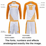 Custom Orange Basketball Soccer Football Shooting Long T-Shirt for Adults and Kids