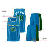 Custom Blue-Green Basketball Jersey for Men Women Adult Youth Stitched Name Number Logo