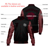 Custom Black Claret Varsity Jackets for Men Women Youth Personalized Letterman Jackets