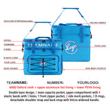 Portable Double Layer Cooler Bag - Waterproof Insulated Picnic Tote for Camping & Family Outings Teal Dark Blue