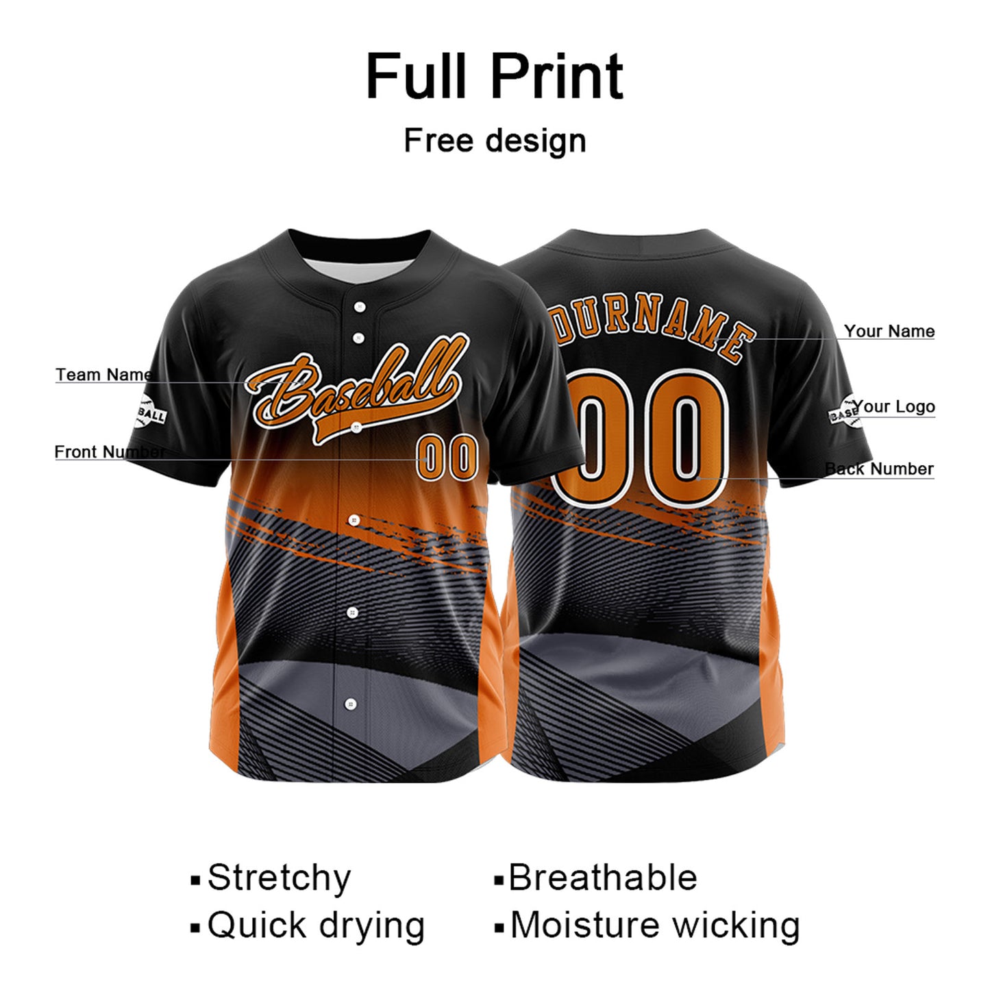 Custom Yellow Button Down Baseball Jersey for Men Women Adult Youth Print Name Number Logo