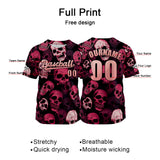 Custom Pink Baseball Jersey Print Personalized Name, Number and Logo