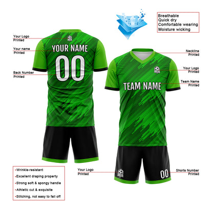 Custom Green Uniform Jersey Kids Adults Personalized Set Jersey Shirt