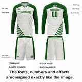 Custom Green Basketball Soccer Football Shooting Long T-Shirt for Adults and Kids