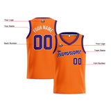 Custom Orange Purple Basketball Jersey for Men Women Adult Youth Stitched Name Number Logo