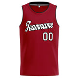 Custom Stitched Basketball Jersey for Men, Women And Kids Red-White-Black