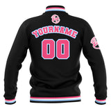 Custom Black Pink Light Blue Waterproof Varsity Jackets Personalized Stitched Name Number Logo to Letterman Jackets