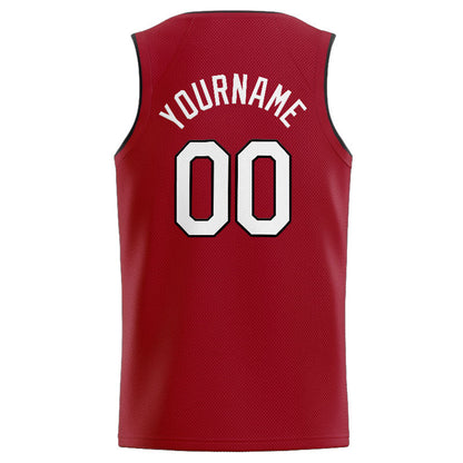 Custom Stitched Basketball Jersey for Men, Women And Kids Red-White-Black