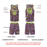 Custom Yellow Purple Reversible Basketball Suit for Adults and Kids Personalized Jersey