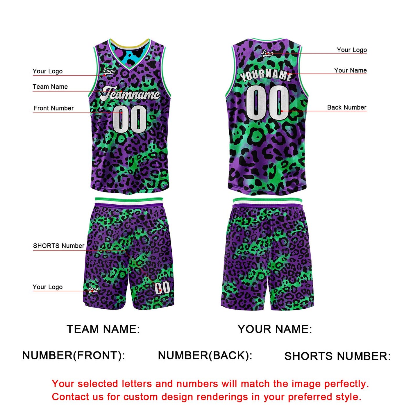 Custom Purple Aqua Reversible Basketball Suit for Adults and Kids Personalized Jersey