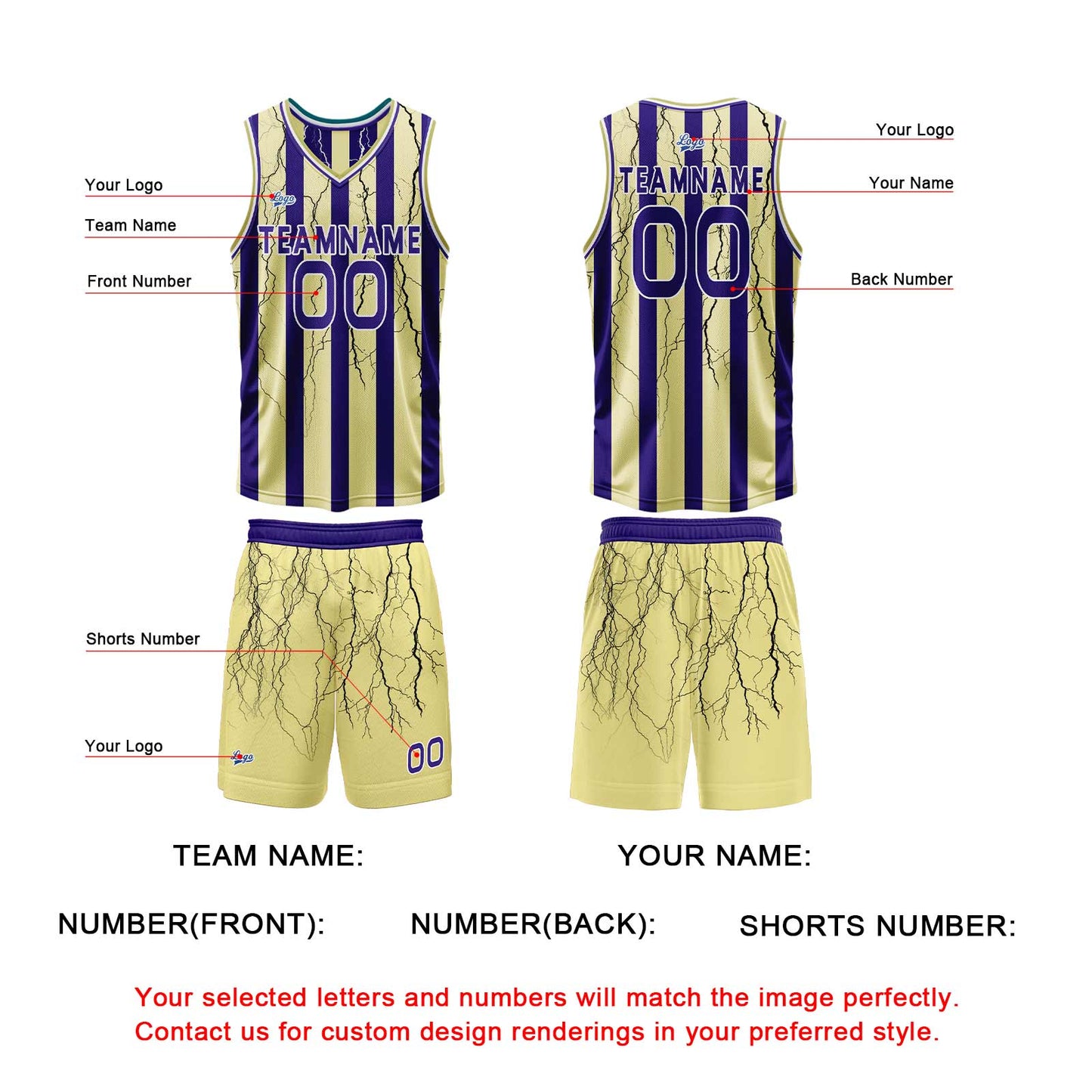 Custom Yellow Blue Reversible Basketball Suit for Adults and Kids Personalized Jersey