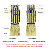 Custom Yellow Blue Reversible Basketball Suit for Adults and Kids Personalized Jersey