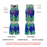 Custom Blue Purple Reversible Basketball Suit for Adults and Kids Personalized Jersey