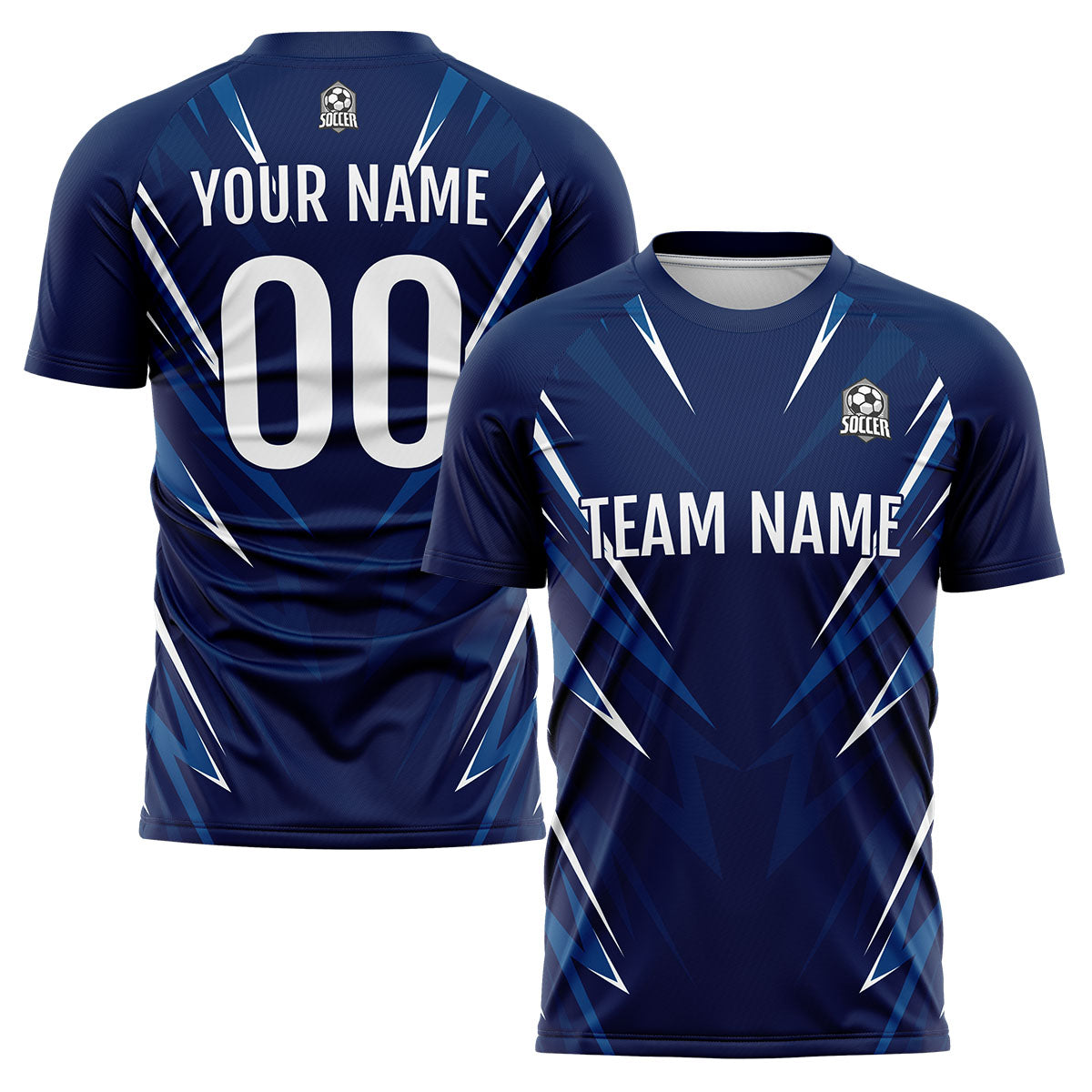 Custom Dark Blue Uniform Jersey Kids Adults Personalized Set Jersey Shirt