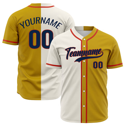 Custom Off White Yellow Hip Hop Baseball Jersey Stitched Printed - Personalized Name Number Shirts #BB-0919-0074