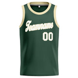 Custom Stitched Basketball Jersey for Men, Women And Kids Green-White-Cream
