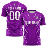 Custom  Purple Uniform Jersey Kids Adults Personalized Set Jersey Shirt