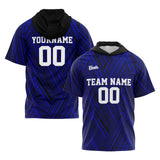 Custom Black Royal Short Sleeve Hoodies for Men Women Shirts with Hoods Printed Name Logo