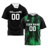 Custom Black Green Short Sleeve Hoodies for Men Women Shirts with Hoods Printed Name Logo
