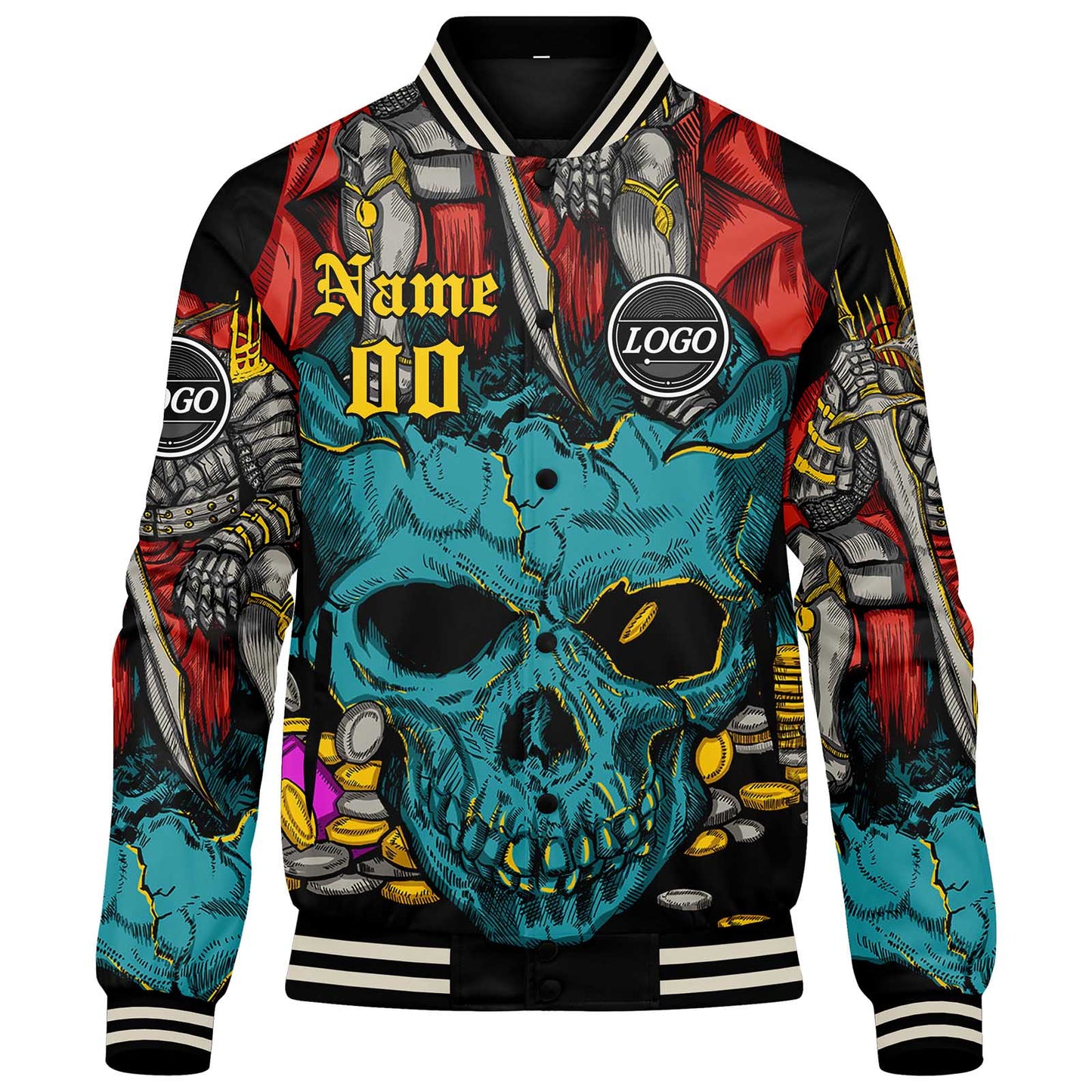 Custom Varsity Jacket Letterman jacket for Men, Women and Youth Royal Yellow