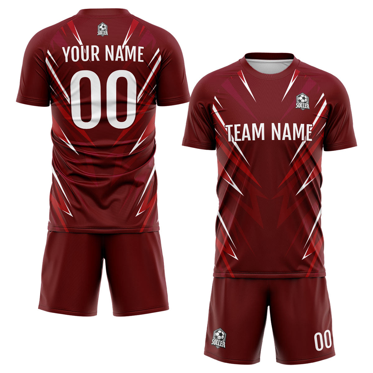 Custom Dark Red Uniform Jersey Kids Adults Personalized Set Jersey Shirt