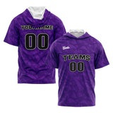 Custom Purple Short Sleeve Hoodies for Men Women Shirts with Hoods Printed Name Logo