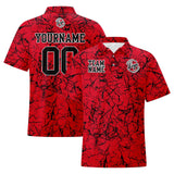 Custom Football Polo Shirts  Add Your Unique Logo/Name/Number Red