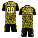 Custom Soccer Uniform Jersey Kids Adults Personalized Set Jersey Yellow&Black