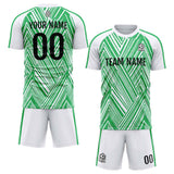 Custom Soccer Uniform Jersey Kids Adults Personalized Set Jersey Green&White