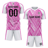 Custom Soccer Uniform Jersey Kids Adults Personalized Set Jersey Rose&White