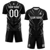 Custom Black Uniform Jersey Kids Adults Personalized Set Jersey Shirt