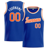 Custom Stitched Basketball Jersey for Men, Women And Kids Royal-Orange-White