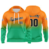 Custom Gradient Hoodie For Man Woman Girl Boy Print Your Logo Name Number Orange Green