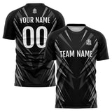 Custom Black Uniform Jersey Kids Adults Personalized Set Jersey Shirt