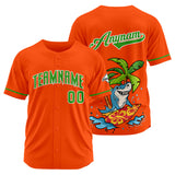 Custom Surfing Shark-Orange Baseball Uniforms High-Quality for Adult Kids Optimized for Performance