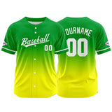 Custom Full Print Design  Baseball Jersey Pink Green&Yellow