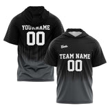 Custom Black Grey Short Sleeve Hoodies for Men Women Shirts with Hoods Printed Name Logo