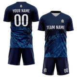 Custom Soccer Uniform Jersey Kids Adults Personalized Set Jersey Navy