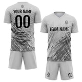 Custom Soccer Uniform Jersey Kids Adults Personalized Set Jersey Grey