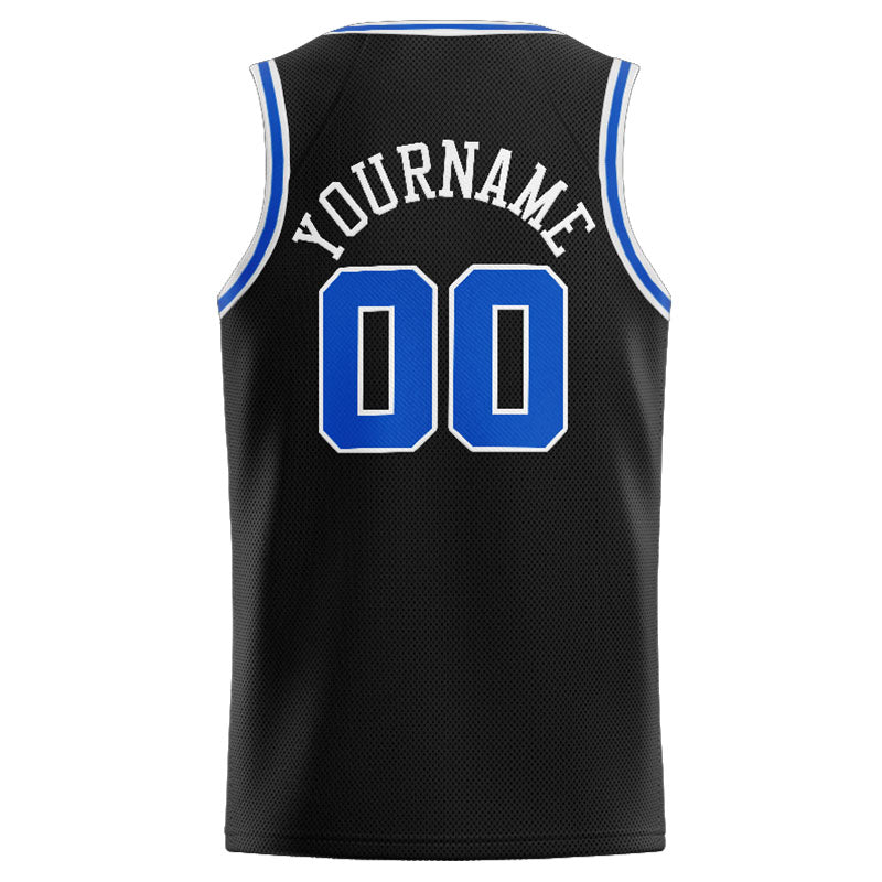 Custom Stitched Basketball Jersey for Men, Women And Kids Black-White-Royal