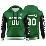 Custom Green Black Sweatshirt Hoodie For Men Women Girl Boy Print Your Logo Name Number