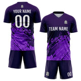 Custom Soccer Uniform Jersey Kids Adults Personalized Set Jersey Purple