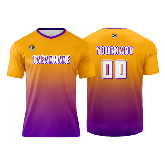 Custom Orange Purple Uniform Jersey Kids Adults Personalized Set Jersey Shirt