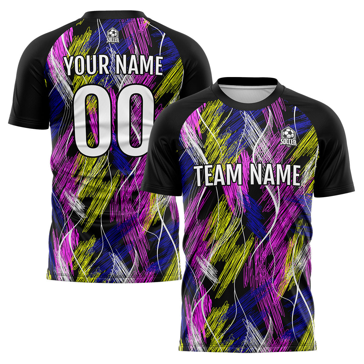 Custom Black Pink Uniform Jersey Kids Adults Personalized Set Jersey Shirt