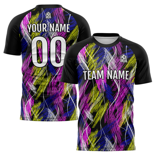 Custom Black Pink Uniform Jersey Kids Adults Personalized Set Jersey Shirt