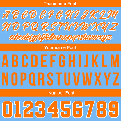 Custom Stitched Basketball Jersey for Men, Women  And Kids Light Blue-Orange-White